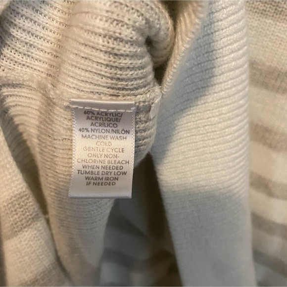 LOFT Striped Color Block Boatneck Sweater Medium - Picture 7 of 8